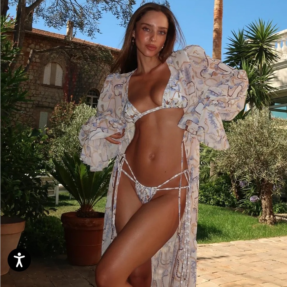 Floral Bikini Set with Cover-Up